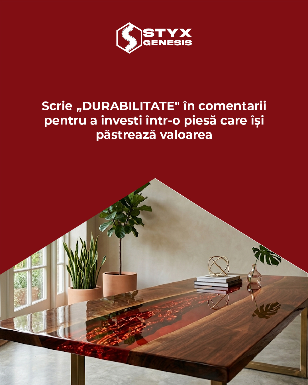 Mobilier prezentat ca piesă de artă funcțională