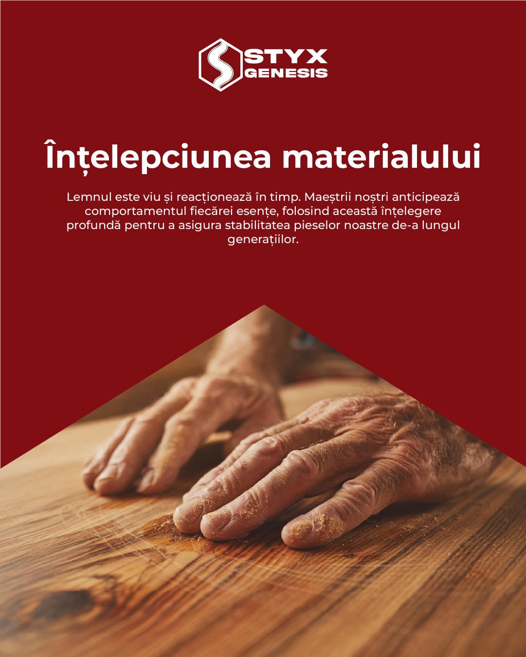 Detaliu de tehnologie integrată discret în rășină
